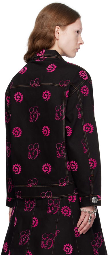 Bunda Chopova Lowena Chopova Lowena Mouse Print Denim Jacket Čierna | 5159, 2