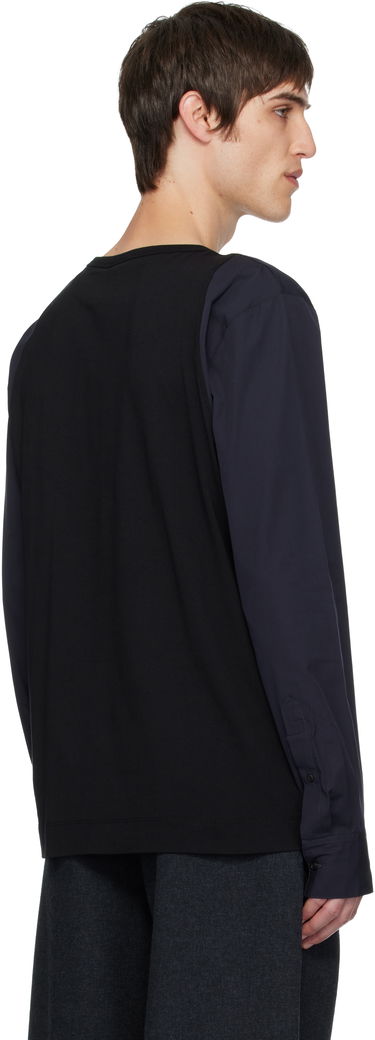 Tričko Dries Van Noten Dries Van Noten Contrast Sleeves T-shirt Čierna | 252-021118-2603, 2