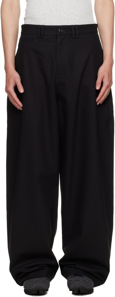 Nohavice sage NATION SAGE NATION Wide Tailored Trousers Čierna | S128 WIDE TAILORED TROUSER COT, 0