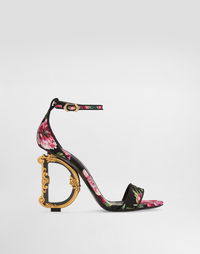 Dolce & Gabbana Baroque Dg Print Satin Sandals