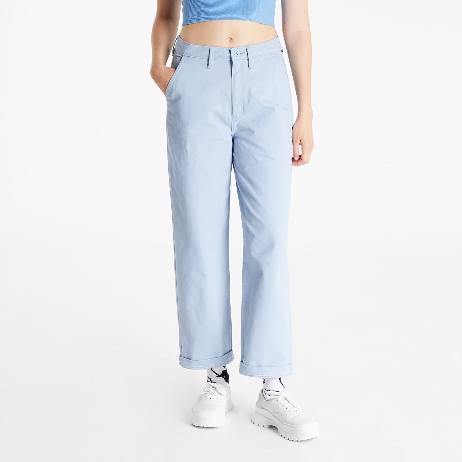 Nohavice Vans Relaxed Authentic Chino Modrá | VN0A7RPABD21, 0