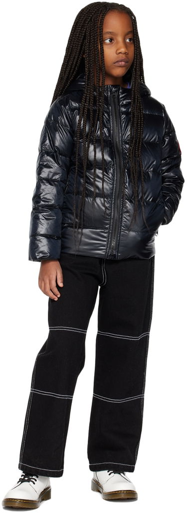 Prešívaná bunda Canada Goose Kids' Crofton Hooded Puffer Jacket Čierna | 5460K, 4