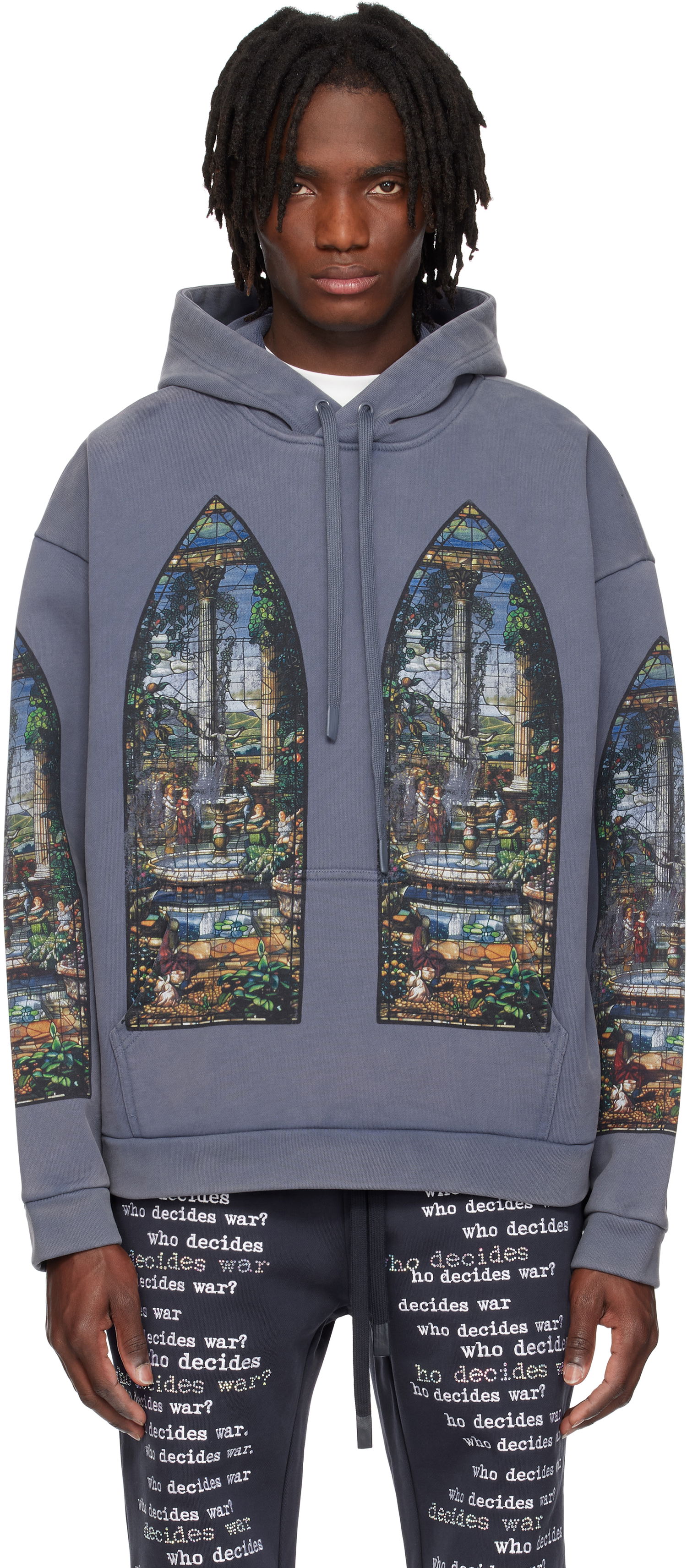 Mikina Who Decides War Apparent Graphic Print Hoodie Šedá | 1110040010SS25, 0