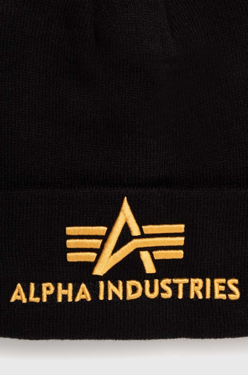 Kulicha Alpha Industries 3D Beanie Čierna | 168910.583, 1