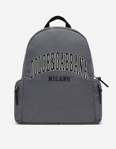 Batoh Dolce & Gabbana Dolce & Gabbana Nylon Backpack With Logo Šedá | EM0122AU1348B836, 0