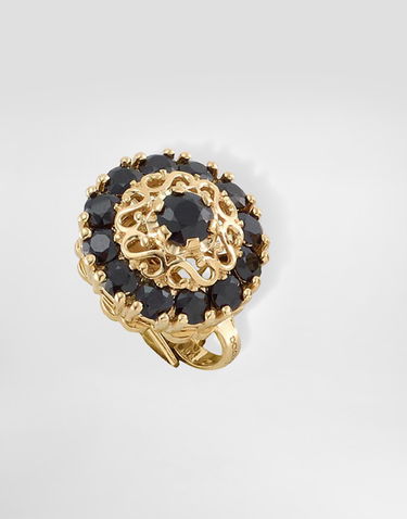 Náušnice Dolce & Gabbana Dolce & Gabbana Sicily 18K Gold Earrings with Black Sapphires Čierna | WEKS4GWSAB4ZOO00, 1