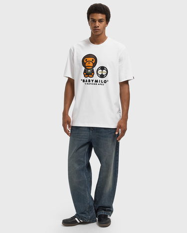Tričko adidas Originals BAPE Milo Graphic T-Shirt Biela | JZ7392, 1
