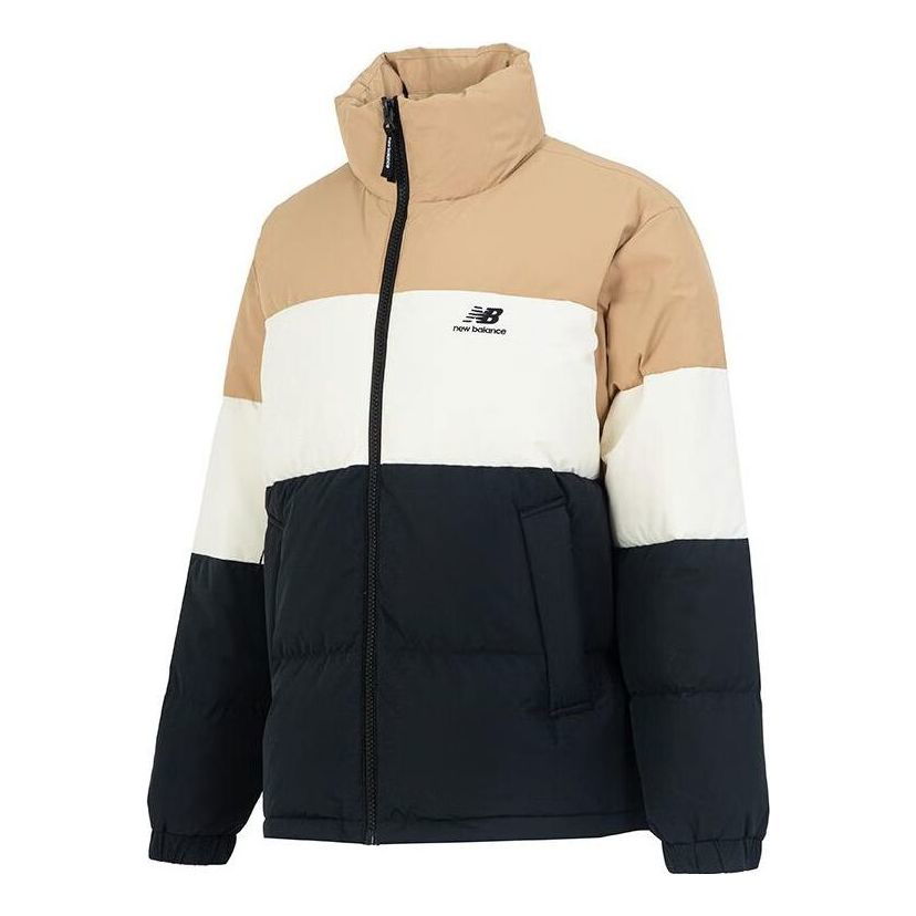 Prešívaná bunda New Balance Colorblock Down Jacket Béžová | 5PC44283-BEI