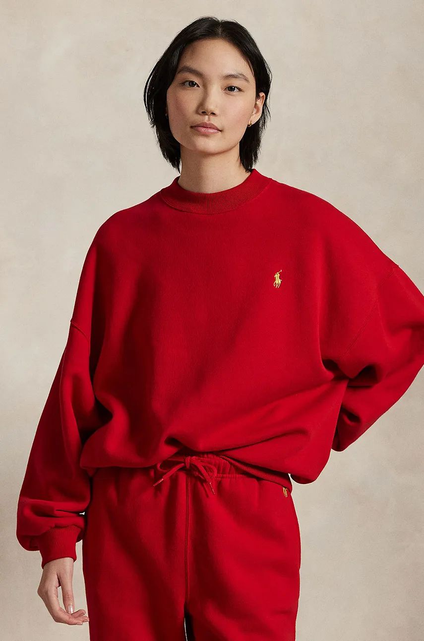 Red Relaxed Fit Sweatshirt