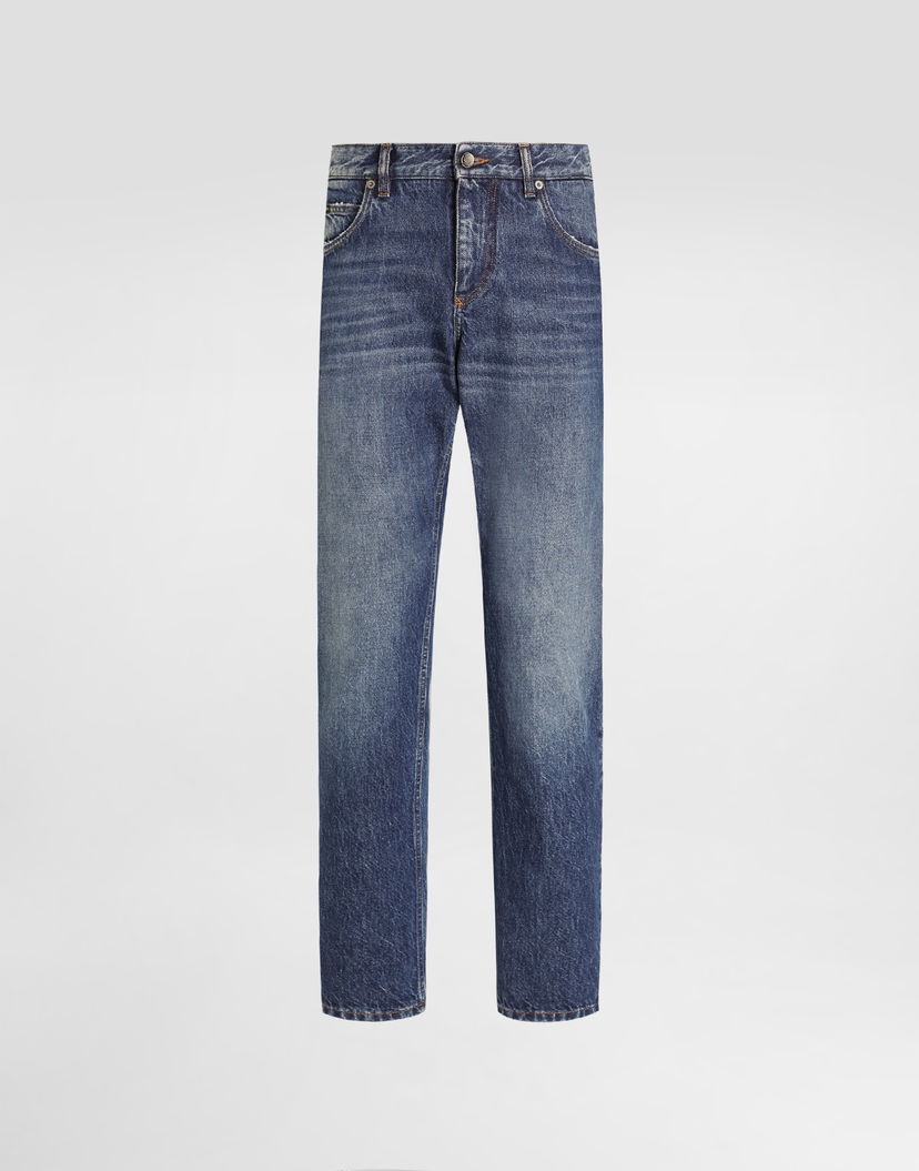 Džínsy Dolce & Gabbana Washed Denim Trousers Modrá | GYJCCDG8NZ5S9001