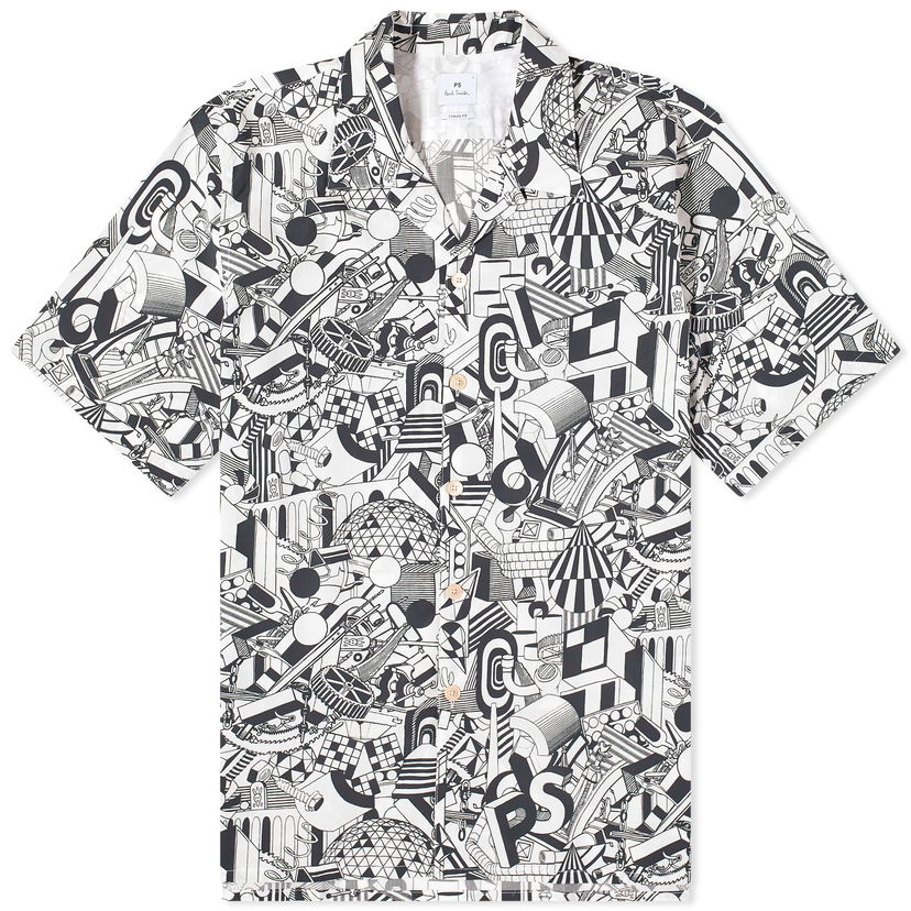 Košeľa Paul Smith Paul Smith Jack's World Vacation Shirt Biela | M2R-695U-M21966-01