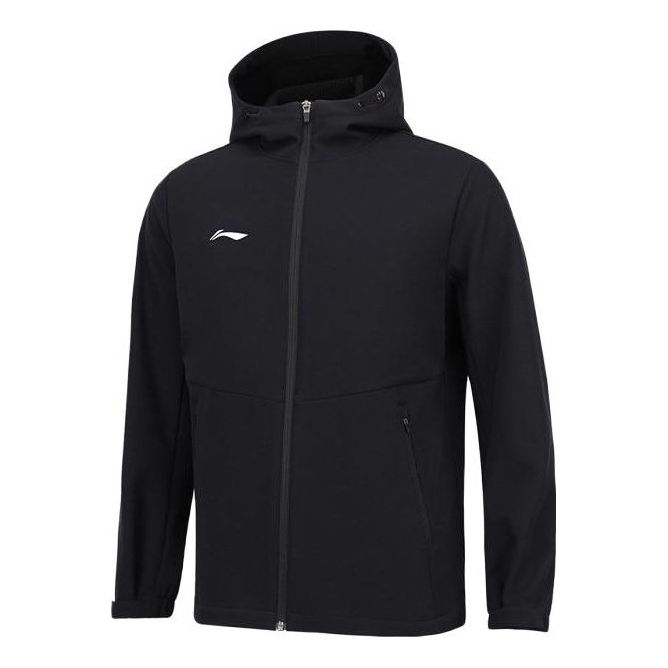 Vetrovka Li-Ning Logo Fleece Full Zip Jacket Čierna | AFDSC13-1
