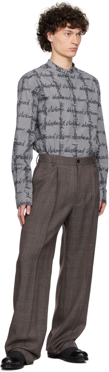 Košeľa Vivienne Westwood Vivienne Westwood Gingham Print Band Collar Shirt Biela | 2401003X-W011T-, 3