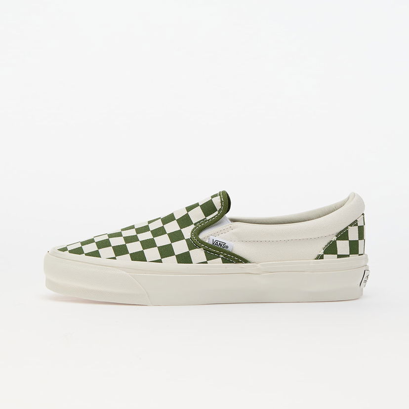 Tenisky a topánky Vans Slip-On Reissue 98 LX Checkerboard Pesto Zelené | VN000CSECIB1