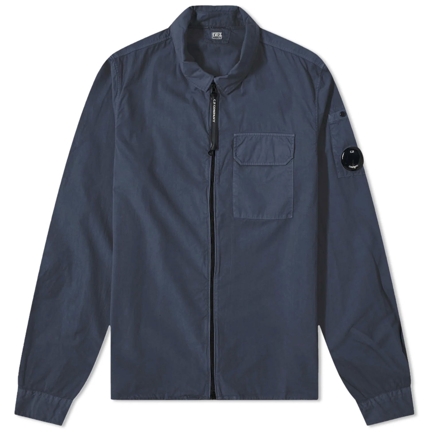 Bunda C.P. Company Arm Lens Zip Overshirt Navy | 14CMSH158A-002824G-888, 0