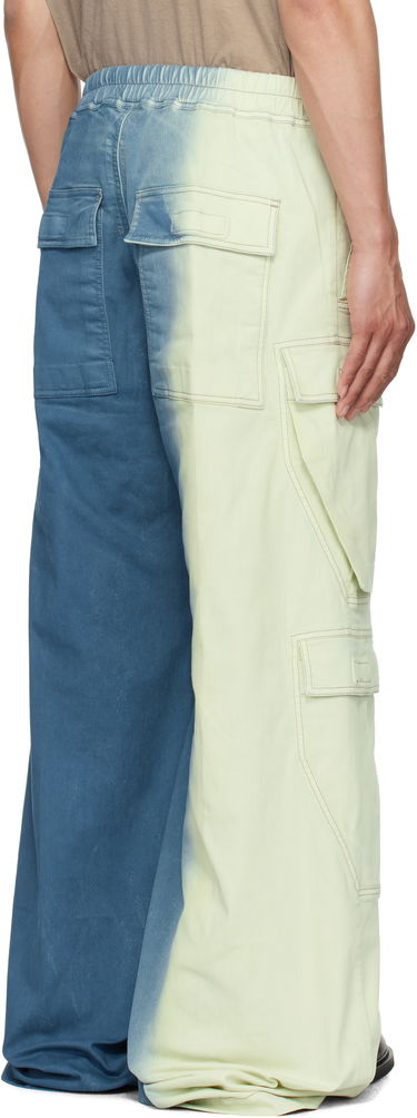 Cargo nohavice Rick Owens Rick Owens DRKSHDW Hollywood Double Cargo Jumbo Belas Denim Pants Modrá | DU01E3398 SDDE, 2