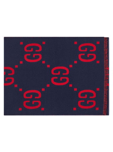 Šál Gucci GG Jaquard Scarf Midnight Navy | 495592-4G350-4074