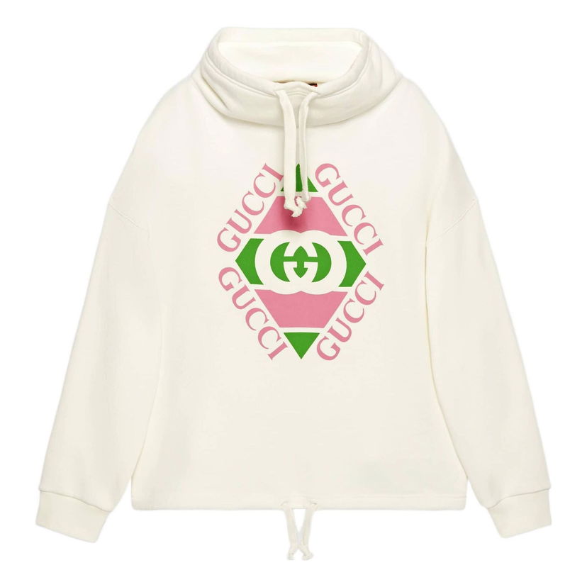 Mikina Gucci Gucci Vintage Logo Cotton Sweatshirt Biela | 717417-XJEV6-9095