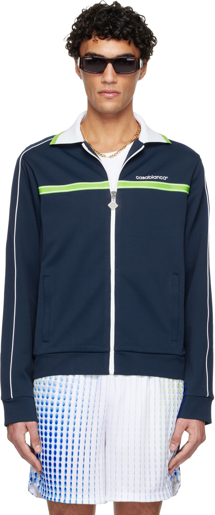 Bunda Casablanca Pique Track Jacket Rôznofarebný | M-SP26-JTP-391-01