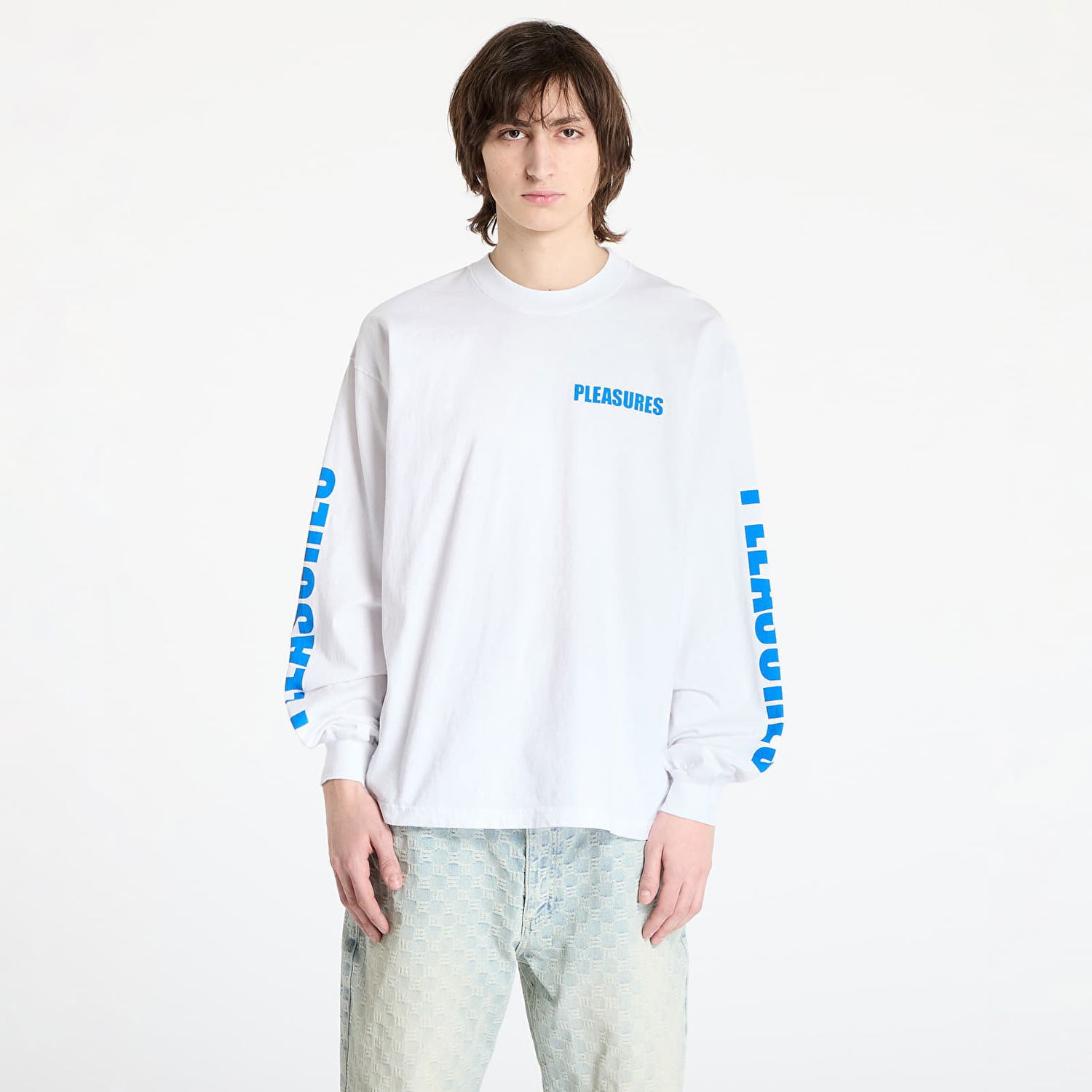 Tričko Pleasures PLEASURES Impact Staff Long Sleeve T-Shirt Biela | P25SP053 WHITE, 0