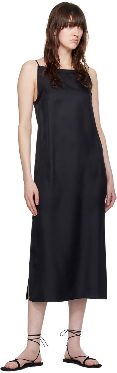 Šaty Loulou de Saison Loulou de Saison Sulum Midi Slip Dress Čierna | SULUM, 3