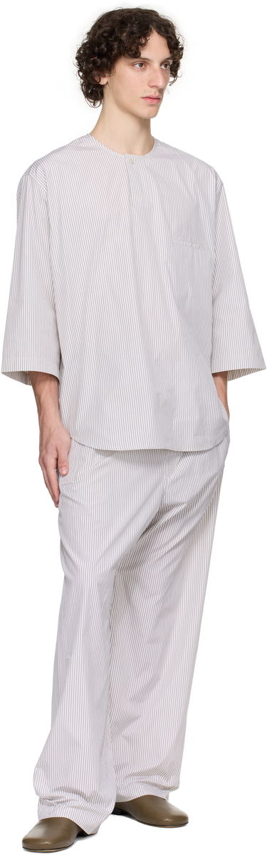 Tričko LEMAIRE Lemaire Short Sleeve Henley Biela | TO1326 LF1409, 3