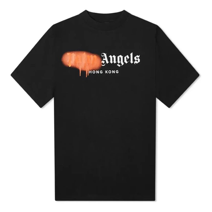 Tričko Palm Angels Sprayed Logo T-Shirt Čierna | PMAA001S21JER0411020