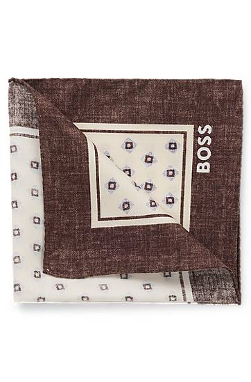 Doplnky BOSS BOSS Pocket Square with Print Hnedá | 50546029, 0