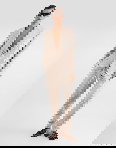 Nohavice Dolce & Gabbana Dolce & Gabbana Sequin Trousers Béžová | GY7BMTFLSIMM0121, 1