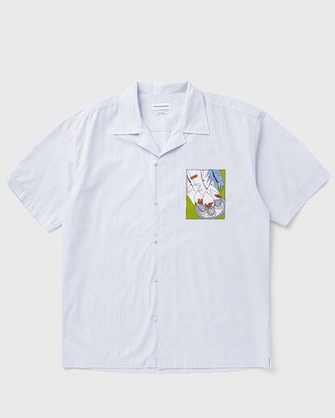 Košeľa Edmmond Studios Drinks and Fries Print Shirt Modrá | 125-10-30500, 2