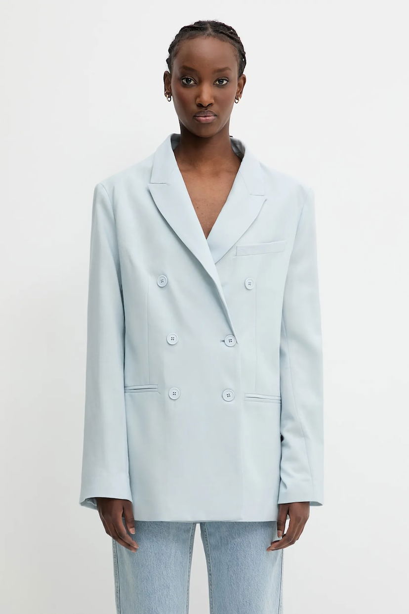Bunda Fiorucci Fiorucci Double Breasted Blazer Modrá | W02SPBDO059WO01BL02