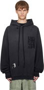 Ann Demeulemeester Ollie High-Comfort Hoodie with Printed Patches