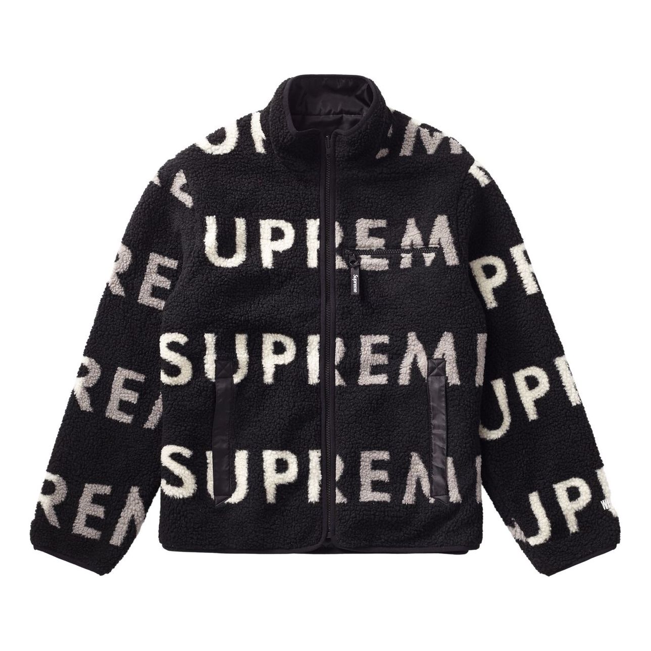 Sveter Supreme Reversible Fleece Jacket Čierna | SUP-FW18-515, 0