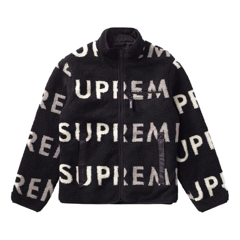 Sveter Supreme Reversible Fleece Jacket Čierna | SUP-FW18-515