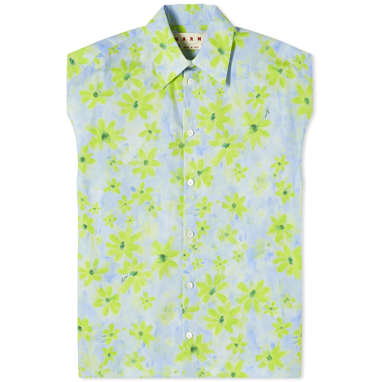 Košeľa Marni Cocoon Sleevless Printed Shirt "Aquamarine" Tyrkysová | CAMA0565A0-PAB24, 0