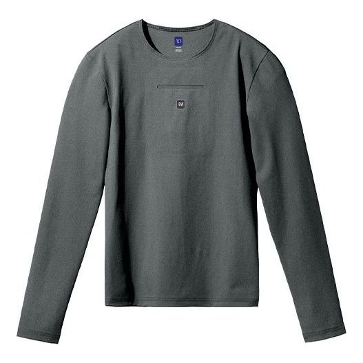 Tričko GAP Gap SS22 Second Skin Long Sleeve T-Shirt Šedá | YEEZY-SS22-119
