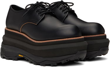 Oblečenie sacai sacai Leather Platform Oxfords Čierna | 25-03700M, 3