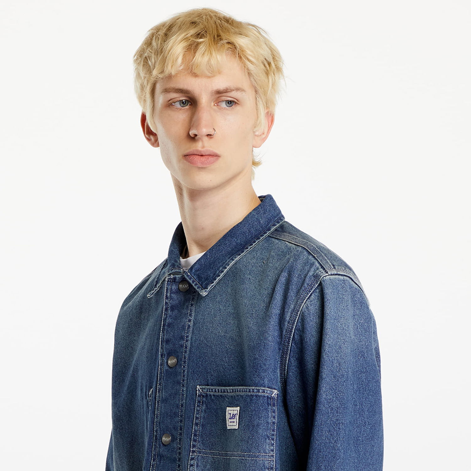 Košeľa Lee Shirt Worker Overshirt Manhatten Wash Modrá | 112355636, 1