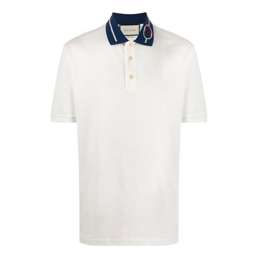 Polo tričko Gucci Interlock G Short Sleeve Polo Shirt Biela | 598960-XJB0X-9280