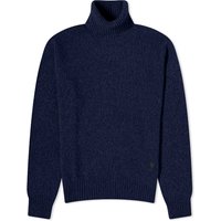 Tonal Heart Cashmere Roll Neck Knit