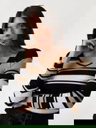 Guess Striped V-Neck Fitted Sweater