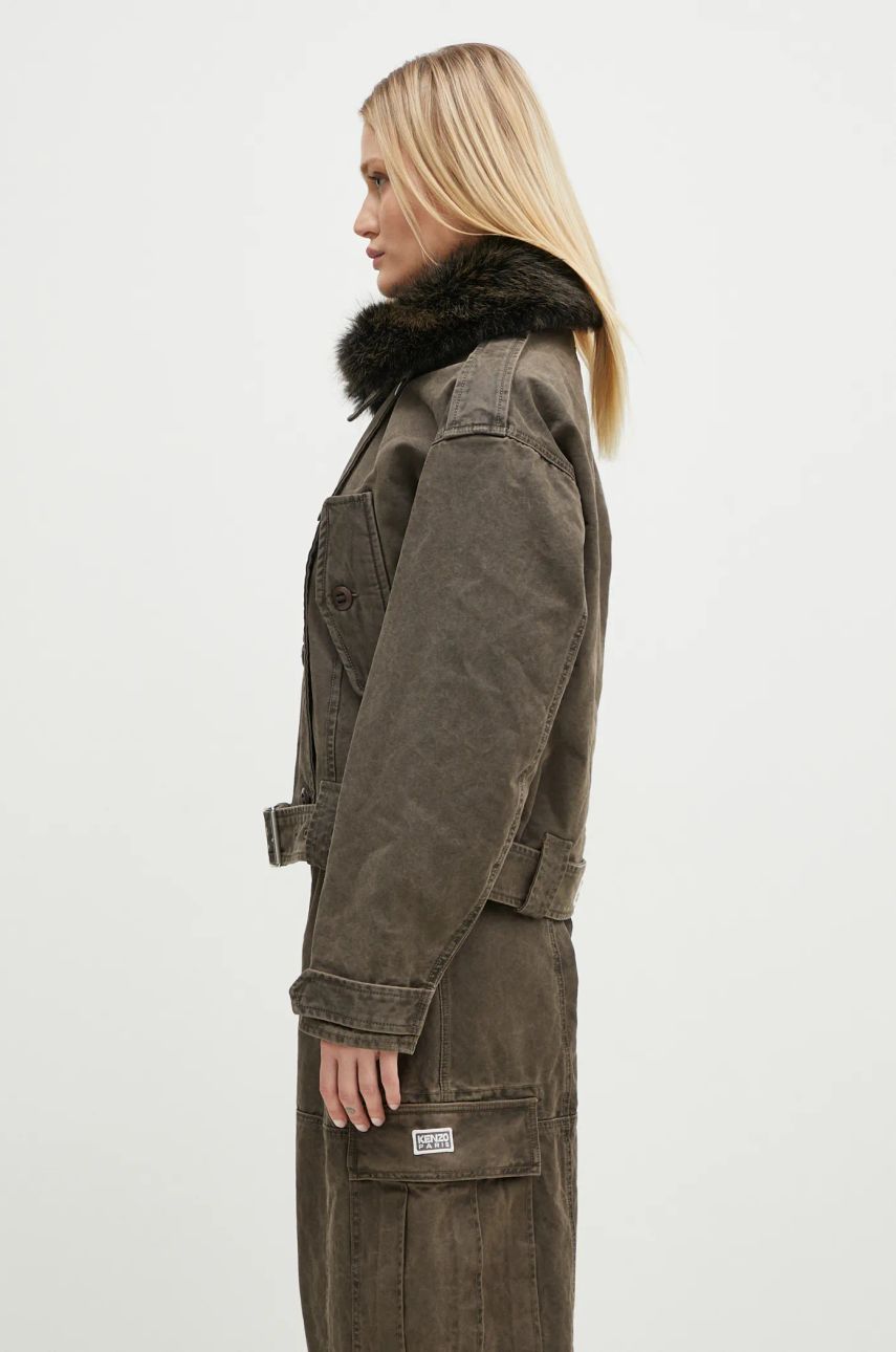 Parka KENZO Dyed Canvas Comber Jacket Zelené | FE62OU2129GK.92, 1