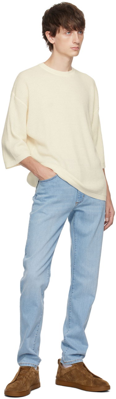 Sveter ZEGNA Zegnia x The Elder Statesman Crewneck T-Shirt Béžová | TCT4SA6-TSH, 3