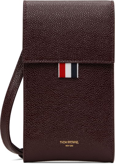 Peňaženka Thom Browne Leather Crossbody Phone Pouch Hnedá | MAC113A-03542, 0