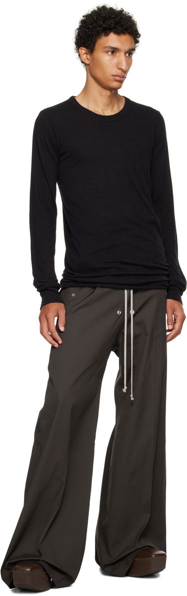 Tričko Rick Owens Concordians Basic Long Sleeve T-shirt Čierna | RU02E1252 JR, 3