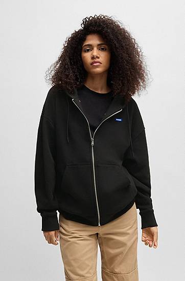Mikina BOSS Relaxed-Fit Terry Hoodie Čierna | 50542512, 1