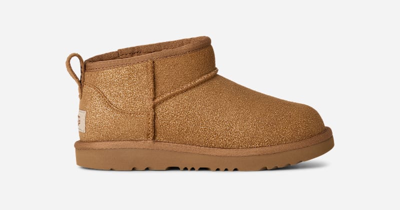 Tenisky a topánky UGG Classic Ultra Mini Dazzle Boot Suede Hnedá | 1171291K-CHE