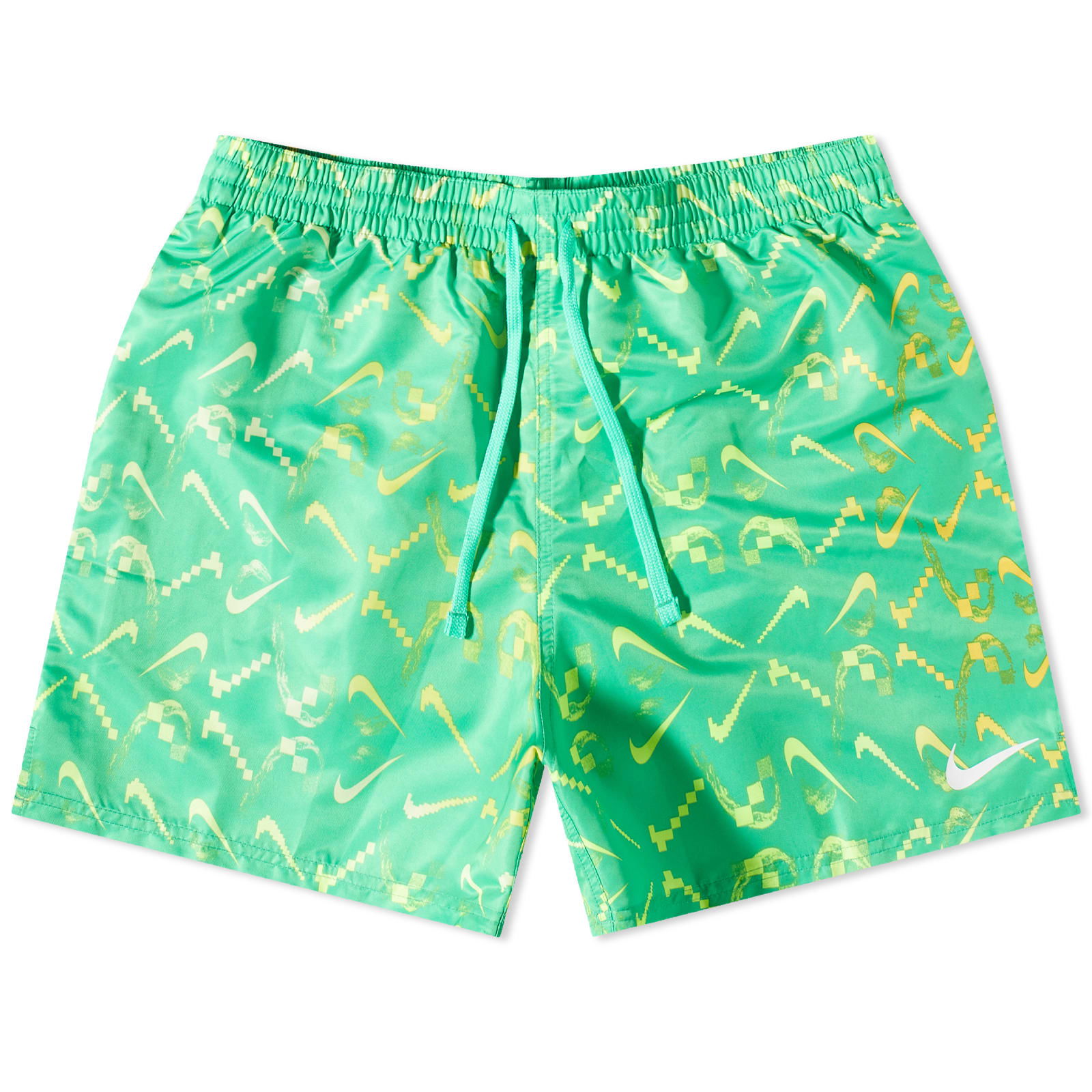 Digi Swoosh Ombre Lap 5" Shorts "Electric Algae"