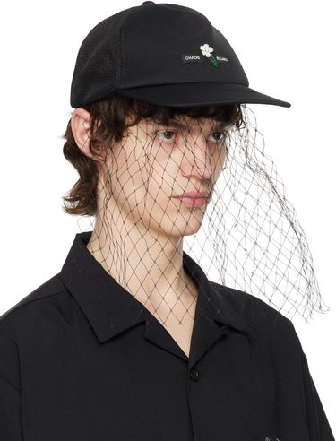 Šiltovka UNDERCOVER UNDERCOVER Beaded Appliqué Baseball Cap with Veil Čierna | UC1E4H04, 1