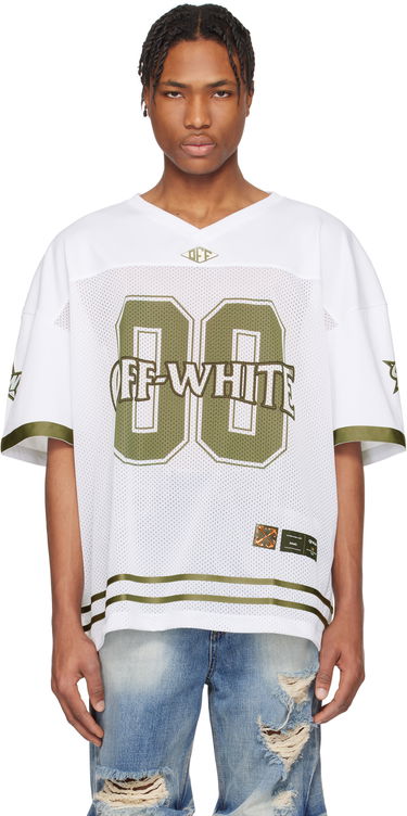 Dres Off-White Off-White Mesh Football Jersey Biela | OMAD003S25JER0020156, 0